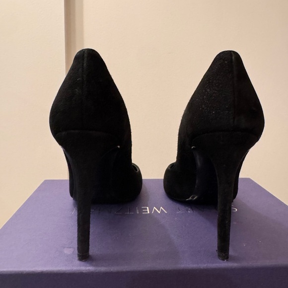Stuart Weitzman Black Suede Heels - Picture 2 of 8